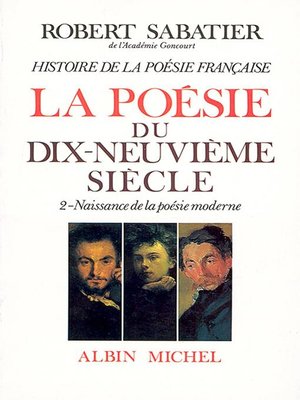 cover image of Histoire de la poésie française du XIXè--tome 2